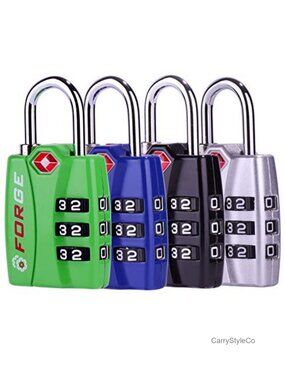 TSA Approved Luggage Locks 4 Pack Open Alert Combination Travel Lock Steel